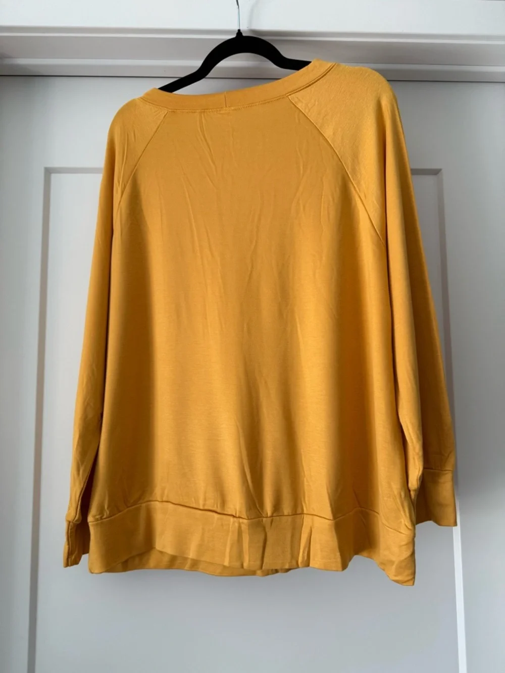 NWOT-Mustard Yellow Soft Lounge Set - Relaxed Top & Drawstring Pants SZ 2X - Picture 3 of 15